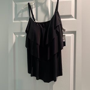 Aqua Green Ruffled Tankini Top